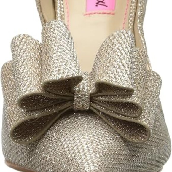 PRICE IS FIRM: Betsey Johnson Women's PRINCE d'Orsay Pump in Shimmery Gold - Picture 3 of 8